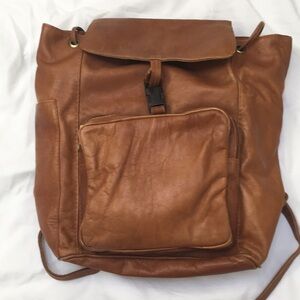 Unisex Leather Backpack